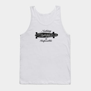 Longboard Art Typography Tank Top